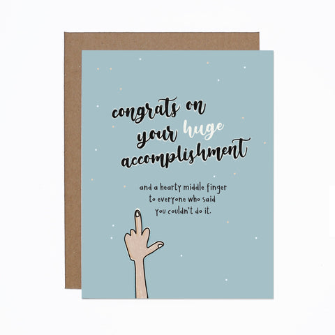 WS Middle Finger Congrats card (bundle of 6)