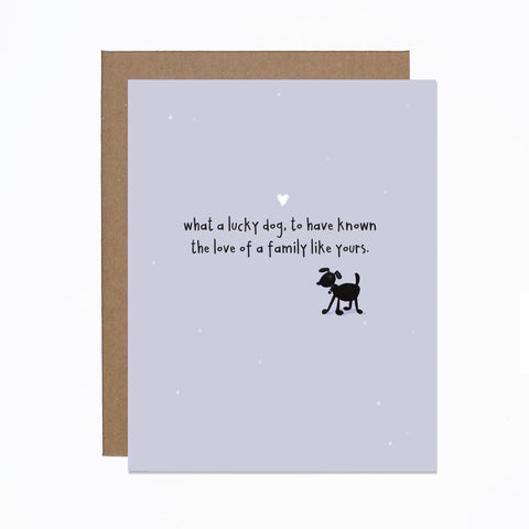 WS Lucky Dog Pet Sympathy card (bundle of 6)