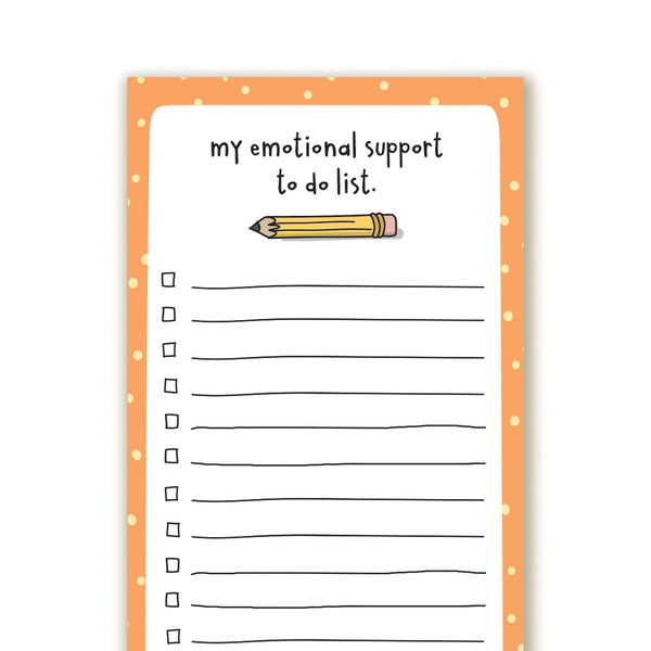 My Emotional Support To Do List Notepad