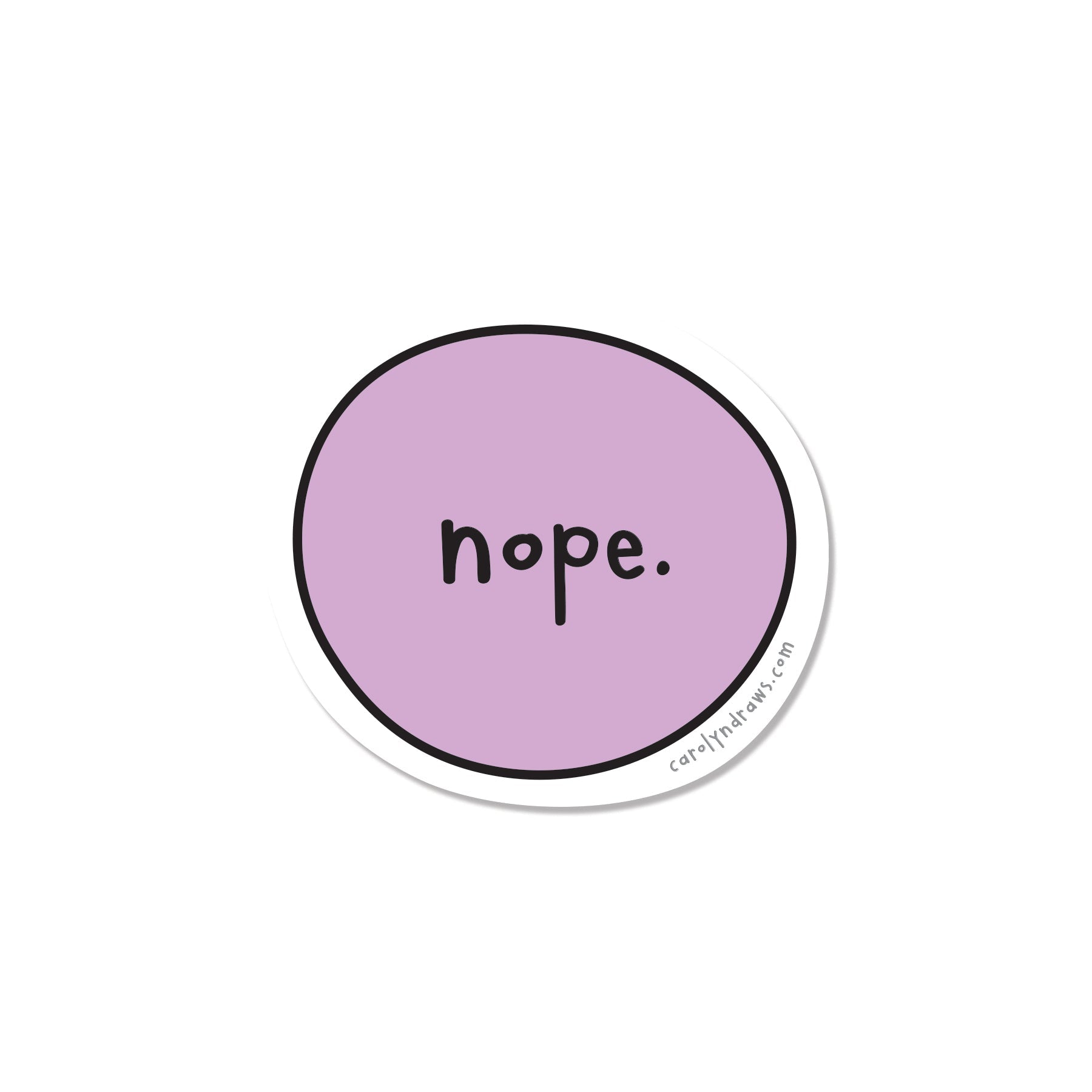 WS "Nope." Vinyl Sticker