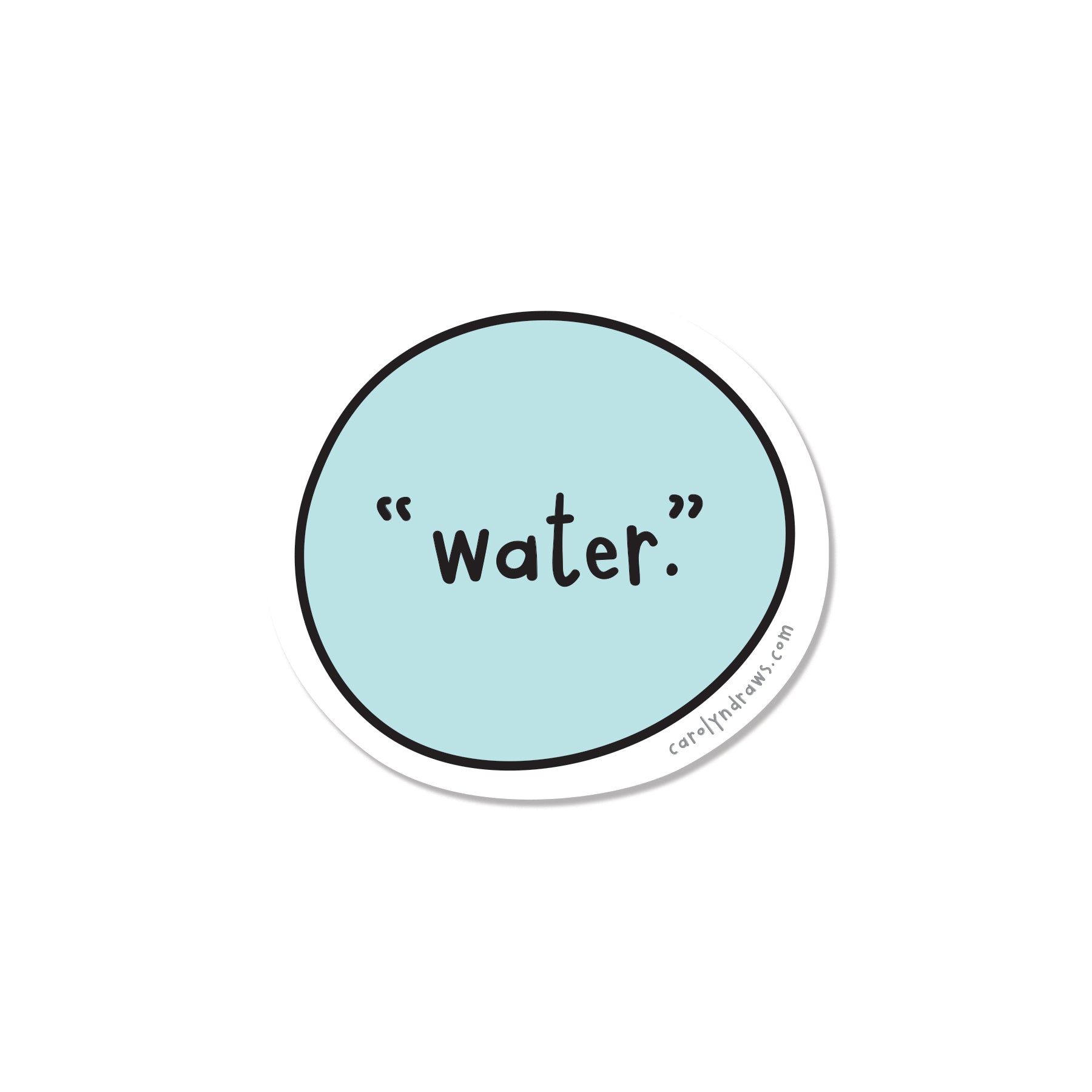 WS "Water" Vinyl Sticker