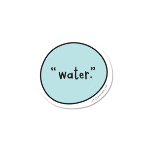 WS "Water" Vinyl Sticker