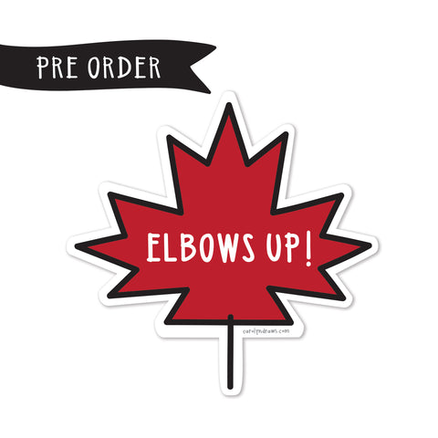 ELBOWS UP vinyl sticker