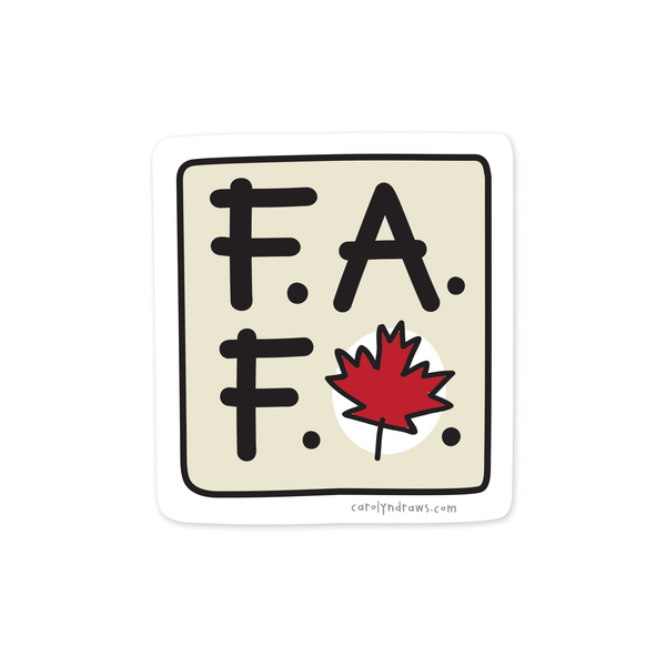 FAFO Canada vinyl sticker