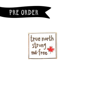 WS True North Strong and Free enamel pin