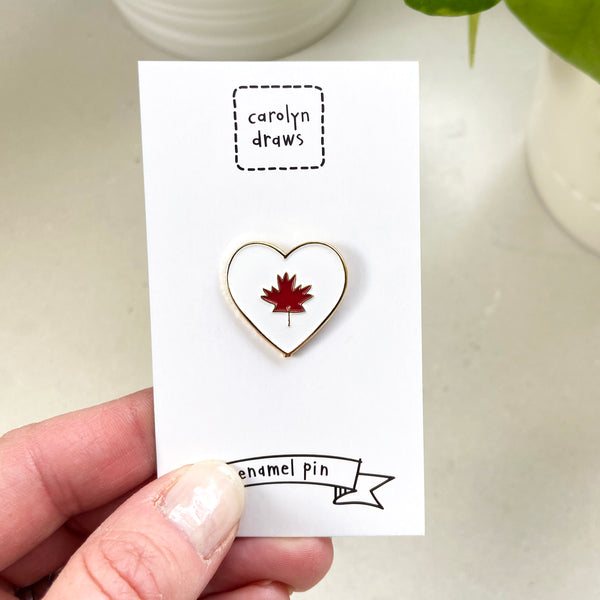 WS Canada Heart enamel pin